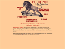 Tablet Screenshot of petronioshoeproducts.com